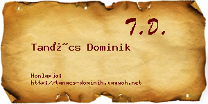 Tanács Dominik névjegykártya