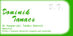 dominik tanacs business card